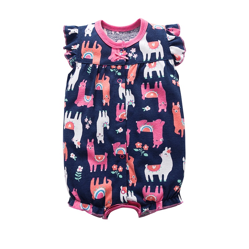 Bodysuit cho trẻ mới biết đi Jumpsuit em bé Onesie Girl Boy Pure Cotton One Piece Suit Set Thời trang AKKU dễ thương