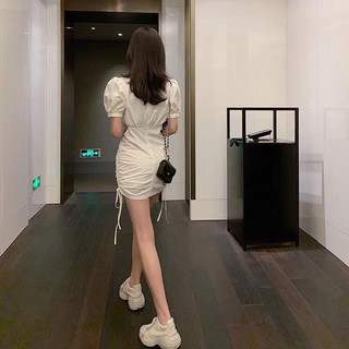 🌼 Váy body dây rút khoét eo nữ 🌼