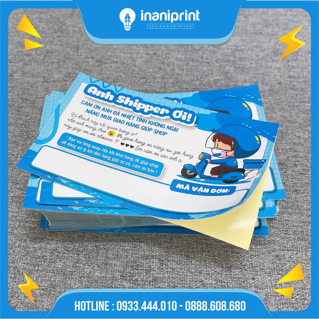 Decal giấy tem nhãn cám ơn shipper đẹp giá rẻ - MS: 022