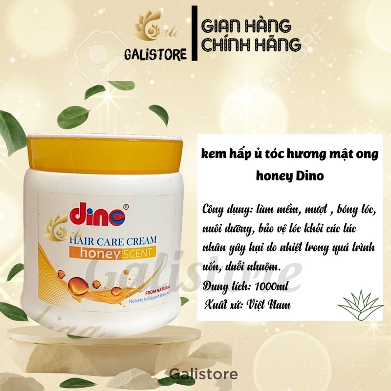 Dầu xả dưỡng tóc hấp ủ tóc phục hồi hư tổn, ủ dưỡng tóc khô xơ, kem xả dưỡng tóc mềm mượt Mật ong Honey Dino/ Galistore