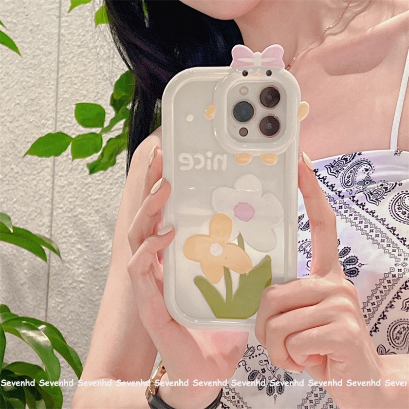 Ốp Điện Thoại Mềm Họa Tiết Hoa Đơn Giản Cho iPhone 13 12 11 Pro Max Xs Max Xr X 7 8 6 6s Plus