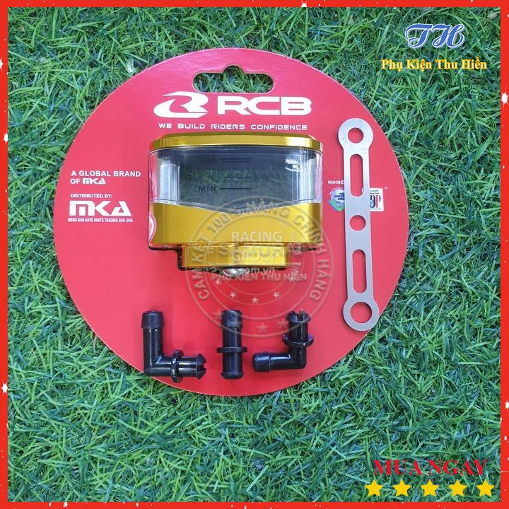 Bình Dầu Xe Máy - Bình Dầu Rời RCB Hình Ovan A2 Gắn Thắng Trước Sau Winner, Exciter, R15, Sonic....Chính Hãng Racing Boy