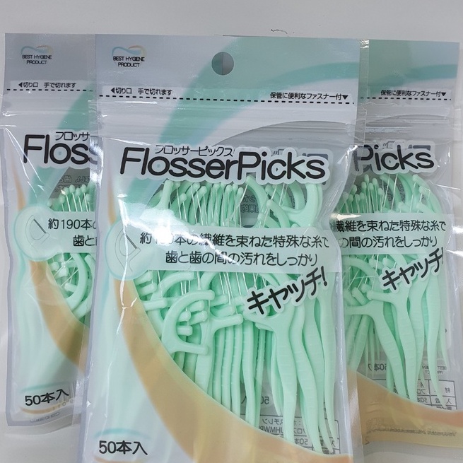 Tăm chỉ nha khoa 1 bịch 50 cái TAGAMI Flosser Picks