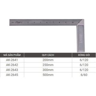 Thước eke mộc Asaki AK-2645 chính hãng, giao hàng nhanh