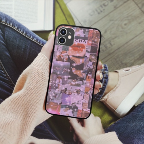 Ốp lưng iphone SAMSUNG hình glazing pink starts  collage art pop art chống sốc cứng  cho các dòng iPhone PAP20210897
