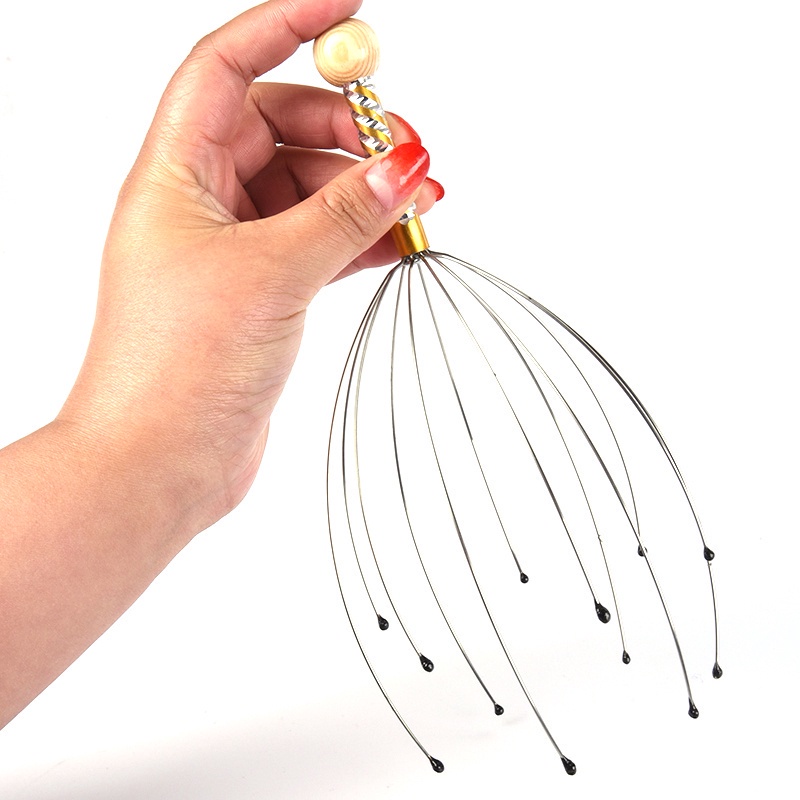 [Hàng mới về] Cây mát-xa da đầu thiết kế bạch tuộc làm phồng tóc