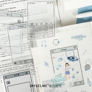 Bộ 30 tờ giấy ghi nhớ Winzige trong suốt in họa tiết đáng yêu trang trí sổ tay