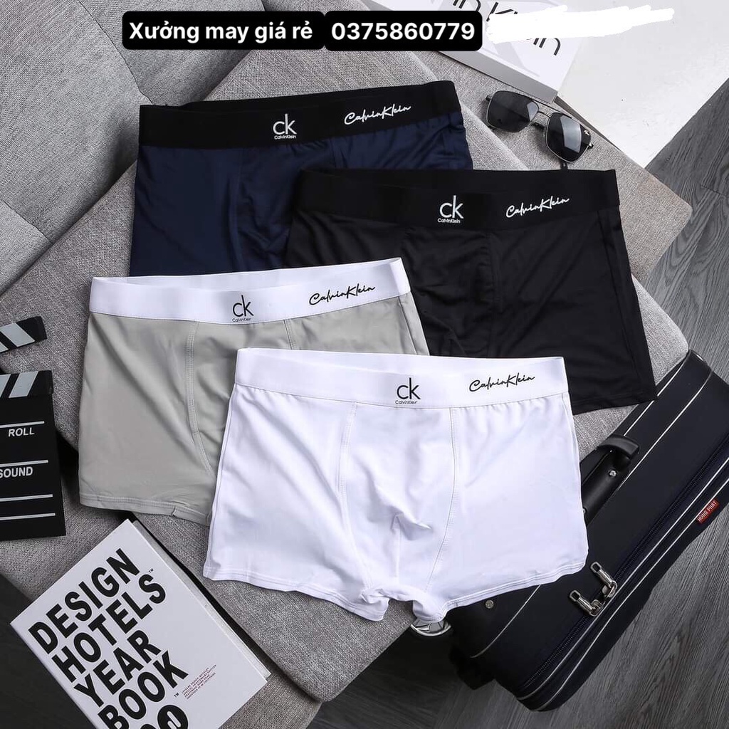 Quần sịp nam thun lạnh cao cấp, quần lót nam kiểu dáng boxer, sịp đùi thoáng mát