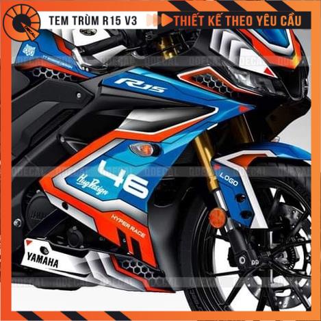 Tem trùm R15V3 decal 3 lớp Robotic chọn màu thoải mái thiết kế theo yêu cầu