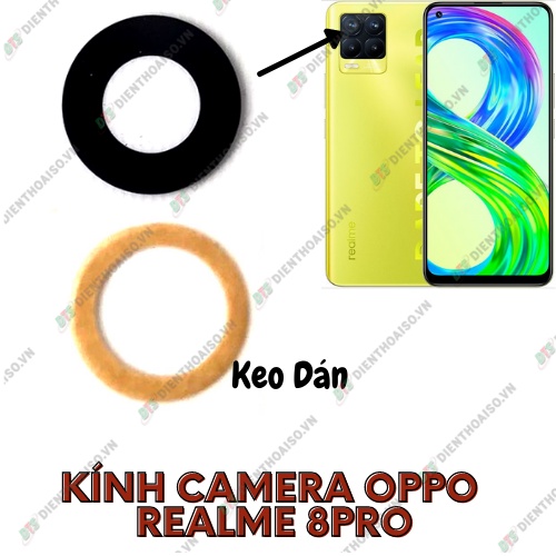 Mặt kính camera realme 8 pro có sẵn keo dán