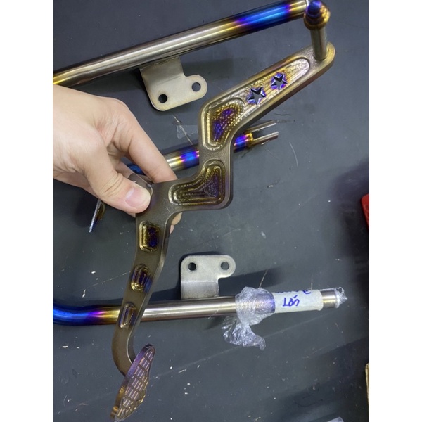 Cần số 2 chiều titan lắp xe honda wave dream yamaha sirius