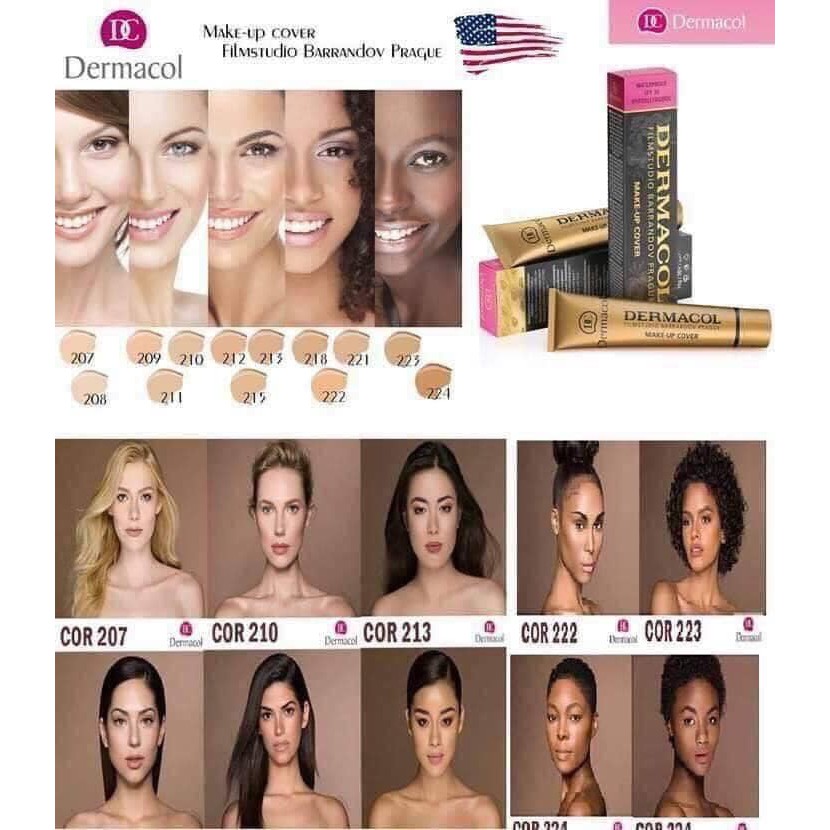 Kem Nền Che Khuyết Điểm Dermacol Make up Cover 30g - Hàng Chuẩn Công Ty