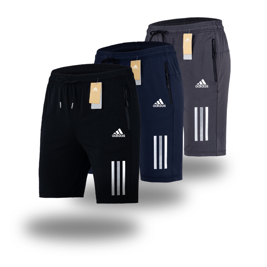 Quần short nam, quần đùi nam thể thao logo in có túi khóa kéo tiện lợi Kenstore194 Q53