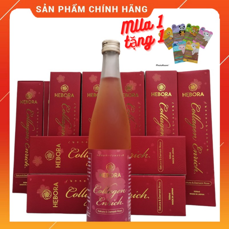 (Chính hãng) Nước Uống Đẹp Da Hebora Collagen Enrich Thơm Tự Thân Detox Giữ Dáng