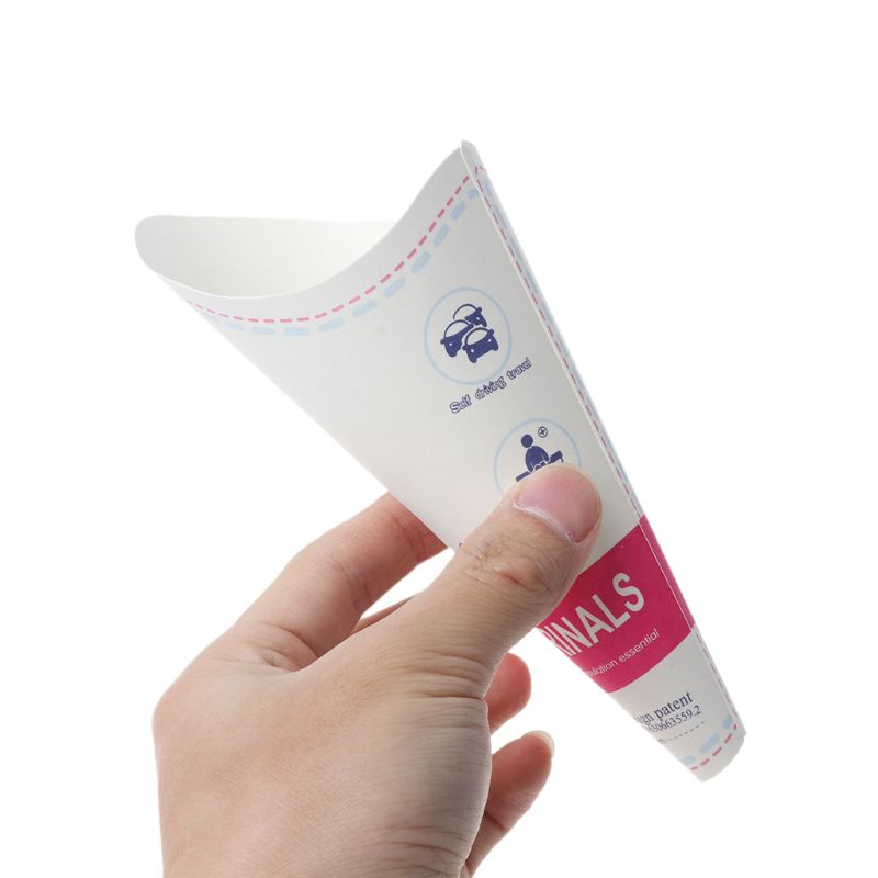 Set 10 ống đi tiểu đứng bằng giấy sử dụng một lần cho nữ