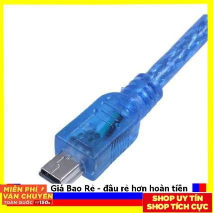 Tốc Độ cao Màu Xanh trong Suốt Cáp Máy In USB 2.0 Loại A để Loại B Nam Kép Che Chắn 1m