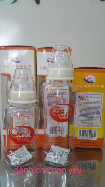 Bình sữa cổ hẹp GB Baby Hàn Quốc 150ml 250ml - Núm Ty
