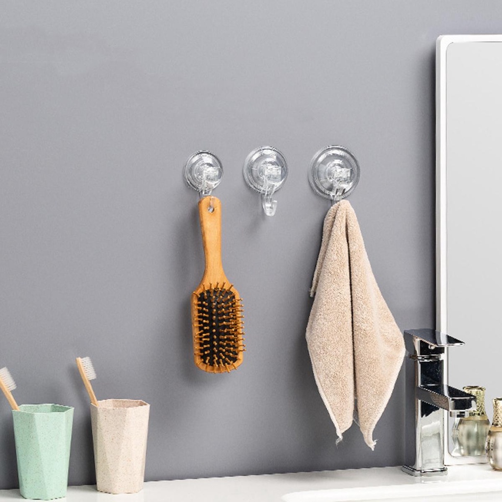 Giá Đỡ Móc Hít Chân Không Bằng Nhựa Trong Suốt Mịn Màng