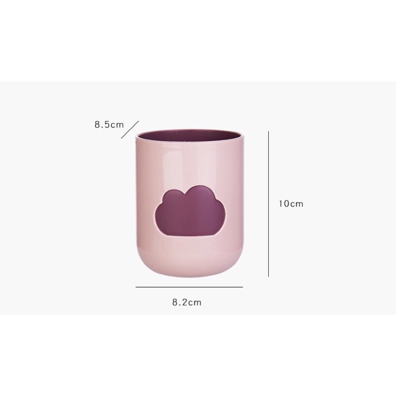 Ly cốc nhựa 2 lớp hình đám mây - Cốc nhựa uống nước, đựng nước đánh răng hình đám mây dễ thương nhiều màu 400ml