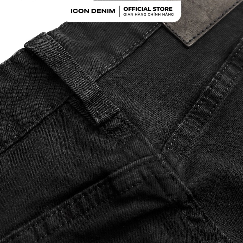 Quần Jean Nam Đen Trơn ICON DENIM Dáng Ôm Skinny Trẻ Trung, Co Giãn Tốt | BigBuy360 - bigbuy360.vn
