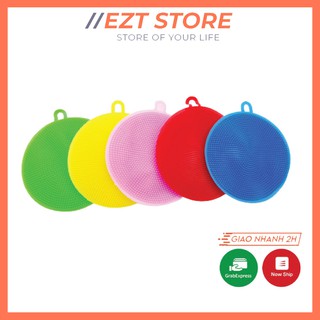 Miếng rửa chén Silicon chịu nhiệt đa năng, lau chùi, rửa bát, đồ dùng nhà bếp