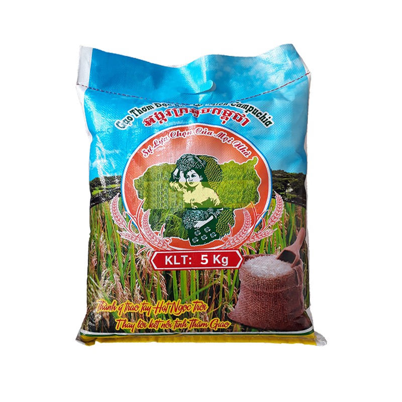 Gạo sạch Campuchia giống 6 tháng túi 5kg