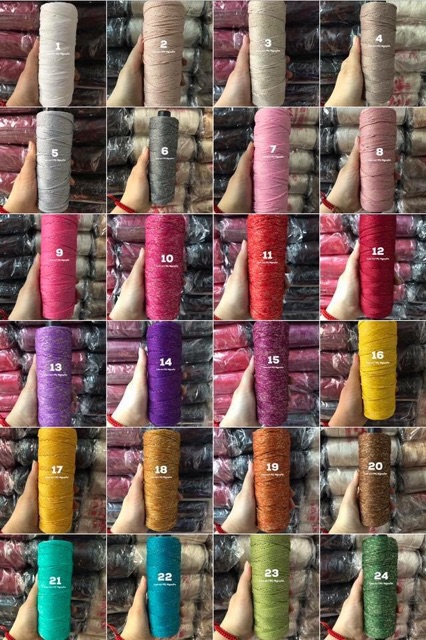 Sợi dệt kim tuyến lõi đen 125gram