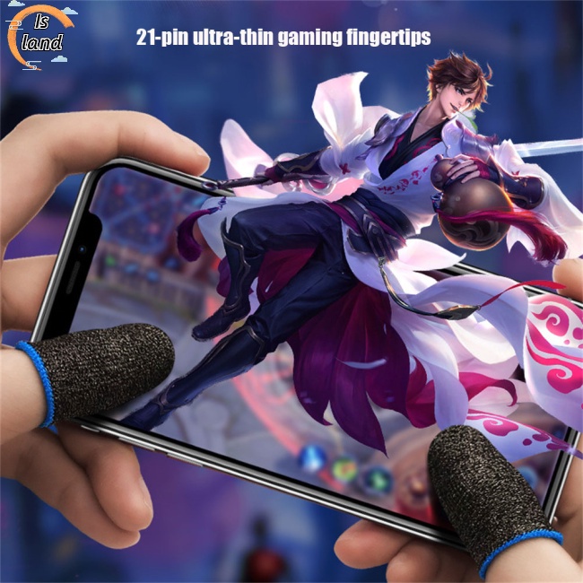 1 Cặp Bao Ngón Tay 21-pin Siêu Mỏng Chống Mồ Hôi Chơi Game Pubg