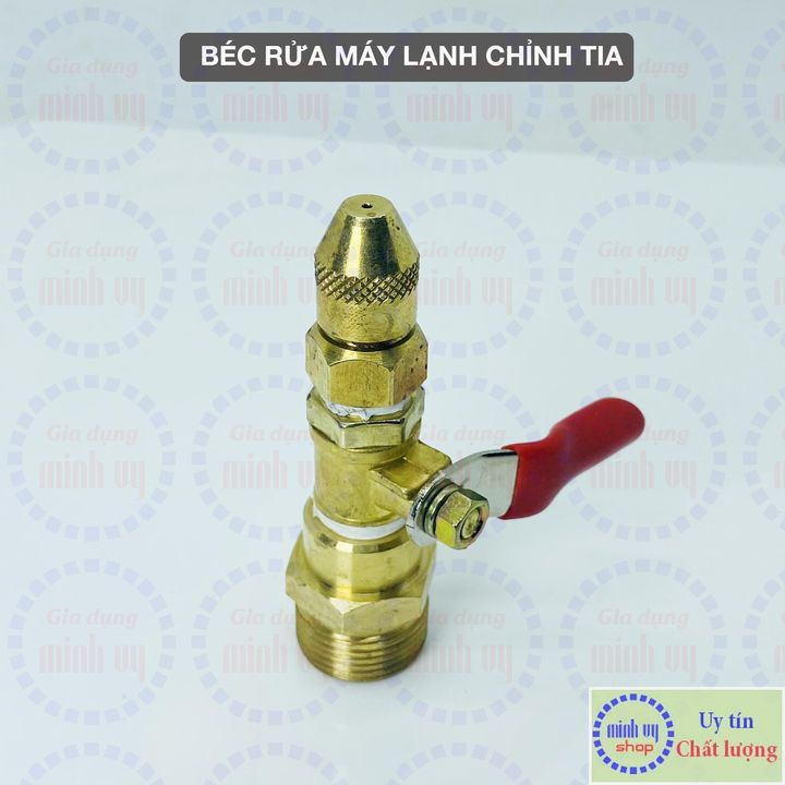 Đầu béc rửa máy lạnh điều hòa dùng cho máy rửa xe chỉnh áp - đầu chỉnh được - ngắn/cong