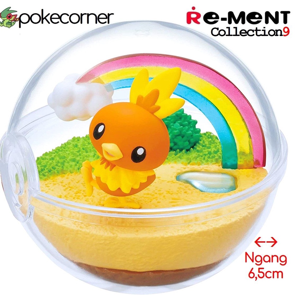 [Vol9] Quả Cầu Pokemon Terrarium Collection 9 Torchic chính hãng Re-Ment - trong suốt, mở nắp được - PokeCorner