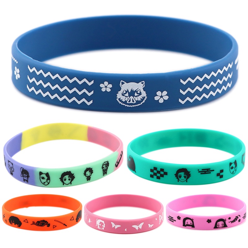 Tmdbyx Vòng Tay Silicone Họa Tiết Thanh Gươm Diệt Quỷ Thời Trang Cho Cặp Đôi