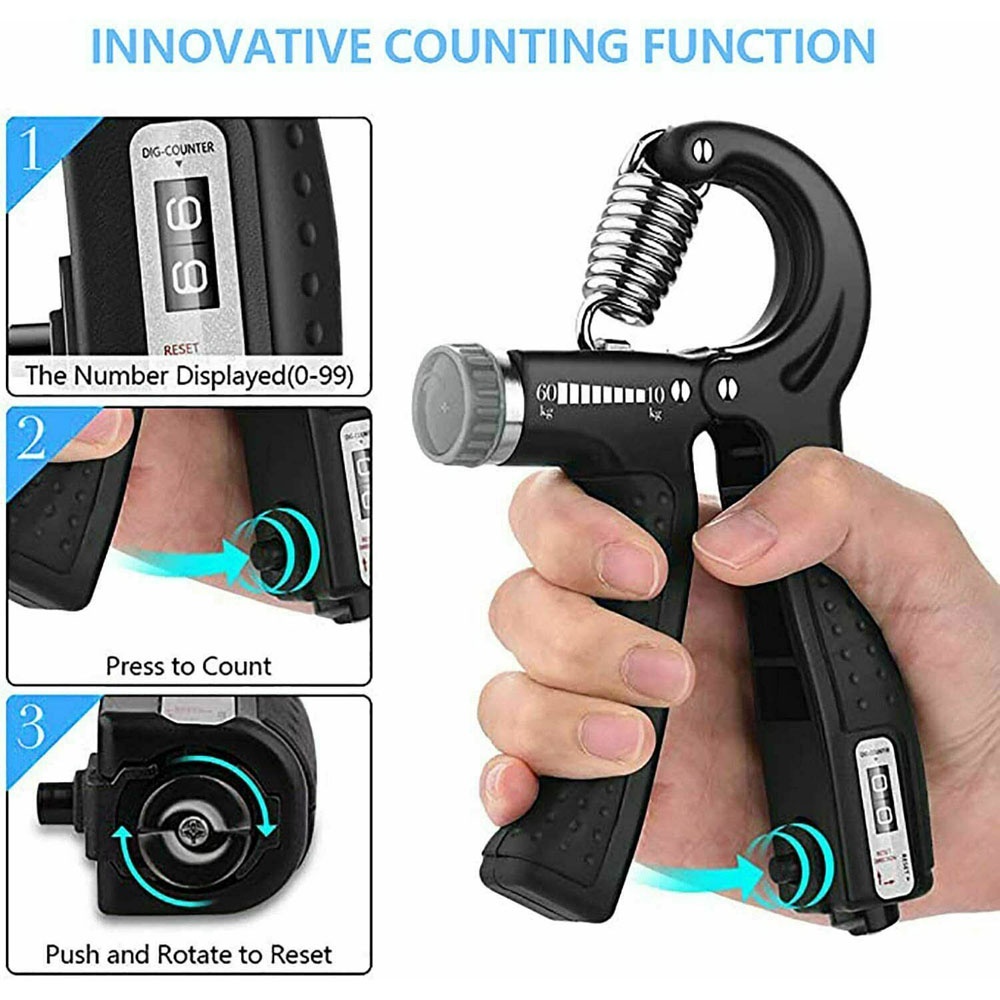 BERNARDO Forearm Fitness Equipments Finger Workout Kit Hand Grips Wrist Muscle Training Fitness Tool Strengthener R-Shape Strength Resistance Grip Kit/Multicolor