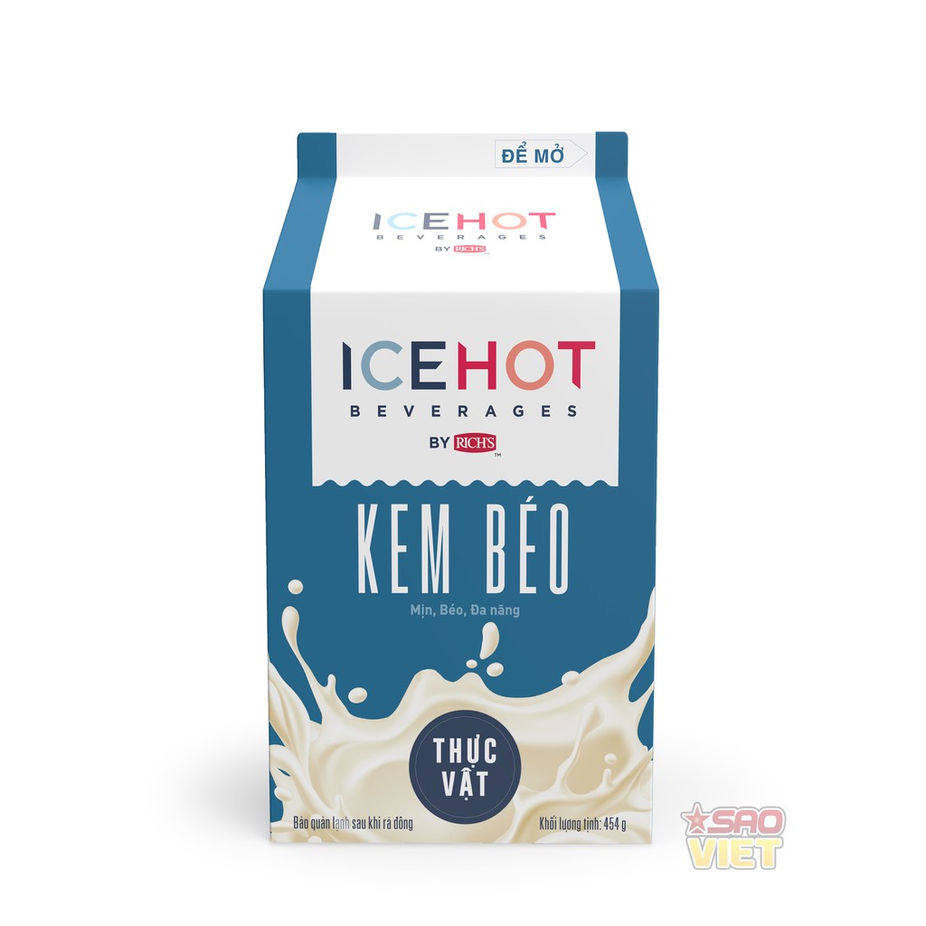 Kem béo thực vật Rich's lùn ICEHOT hộp 454 gram ( kem Rich lùn )