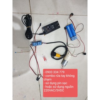 Combo chế máy rửa tay không chạm 2 chế độ