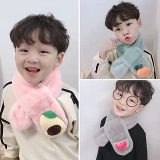 Khăn quàng cổ lông hoa quả cho bé