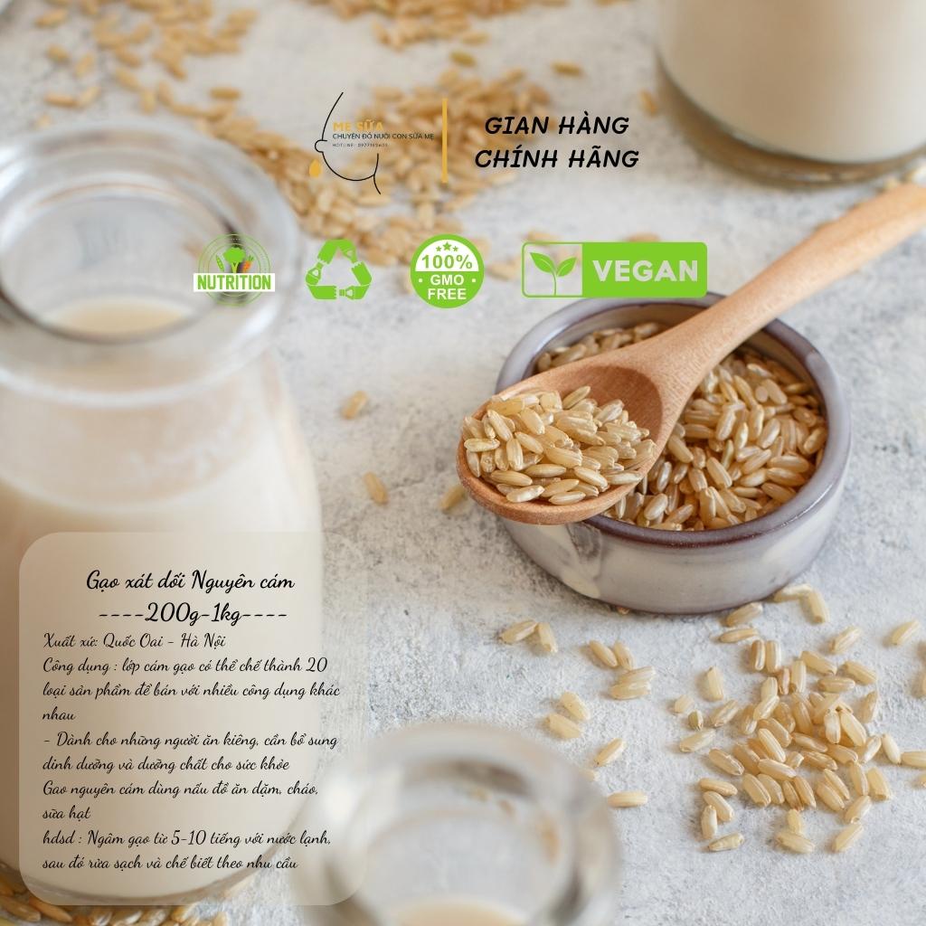 1KG Gạo Xát dối còn Nguyên cám ST25 dùng nấu đồ ăn dặm, cháo, làm bột, bánh, sữa hạt cho bé Lá mori