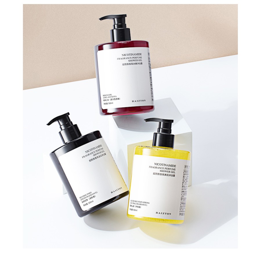 Combo Sữa tắm trắng da Nicotinamide hương nước hoa và dưỡng thể