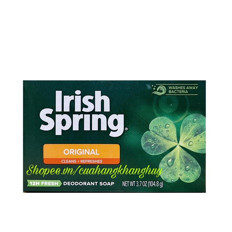 Xà bông cục nguyên lốc IRISH SPRING Original, Mẫu mới (20 cục x 104.8 g)