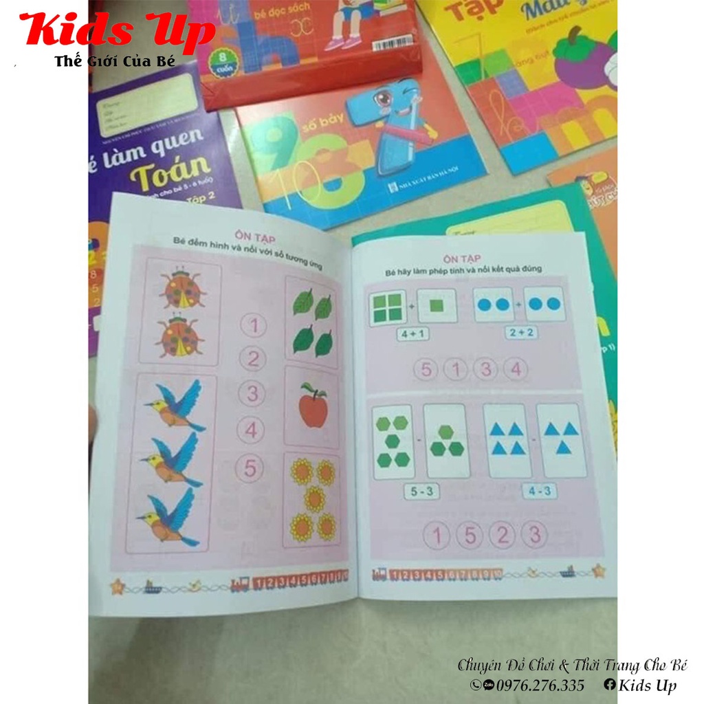 Bộ 10 quyển vở tập tô tập viết chữ số cho bé từ 4-6 tuổi .TẶNG 2 bút chì