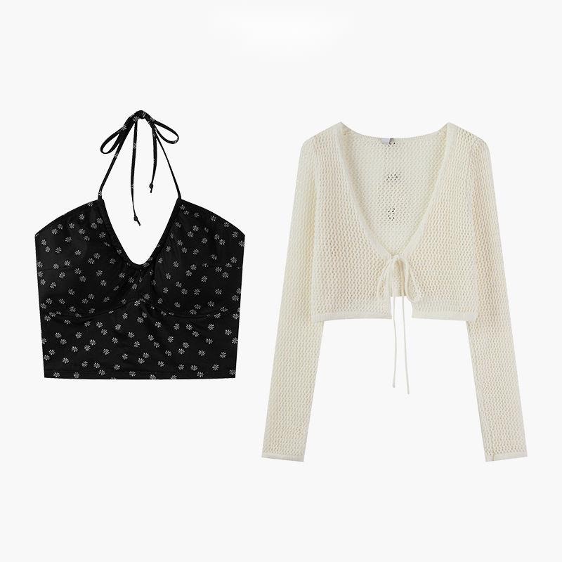 Áo Hai Dây Cổ Chữ v Phong Cách Hàn Quốc Mới Cho Nữ