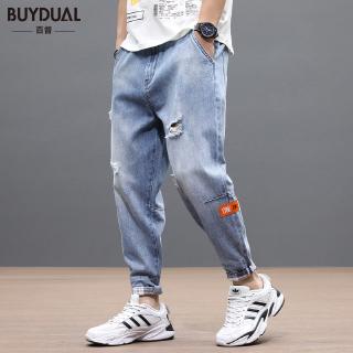 Quần jeans xé ống rộng size lớn thời trang cá tính