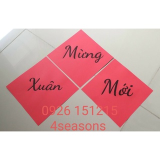 Tem nhãn giấy đỏ dán dưa dán mẹt trang trí tết