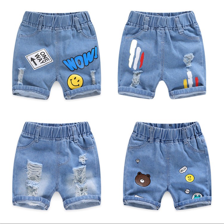 Quần Short Jeans Thời Trang Cho Bé 2-9 Tuổi