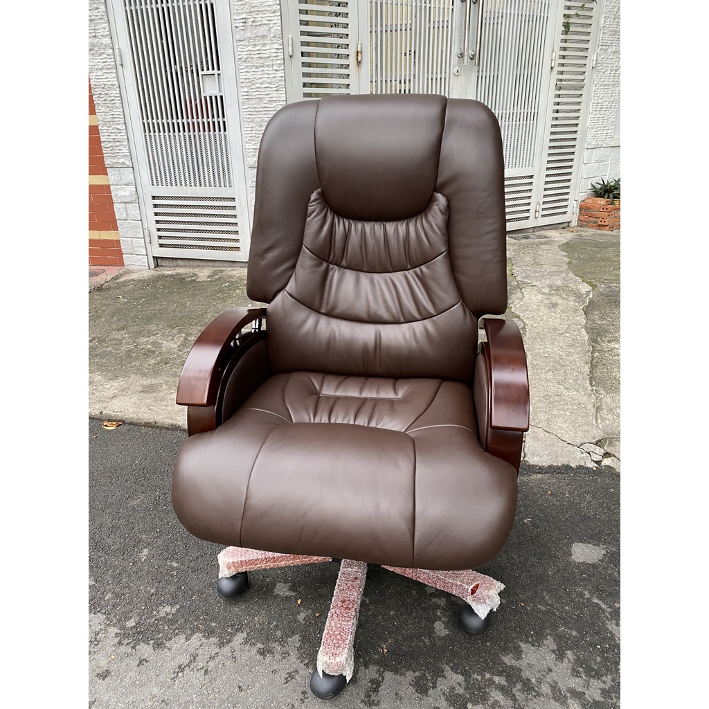 Ghế giám đốc chân gỗ nhập khẩu AMA-8131B-Brown