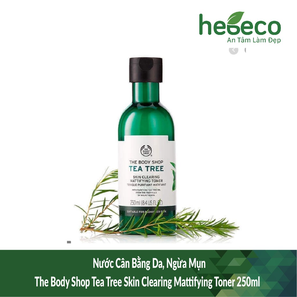 Nước Cân Bằng Da, Ngừa Mụn The Body Shop Tea Tree Skin Clearing Mattifying Toner 250ml - UK Chính Hãng