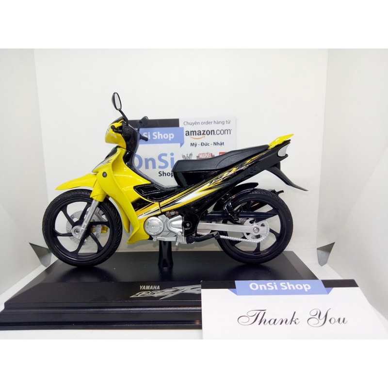 MÔ HÌNH XE YAZ 125cc  VÀNG ĐEN TỈ LỆ 1/12