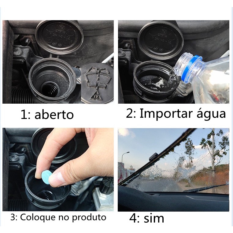 Viên Sủi Vệ Sinh Kính Xe Hơi Tiện Lợi