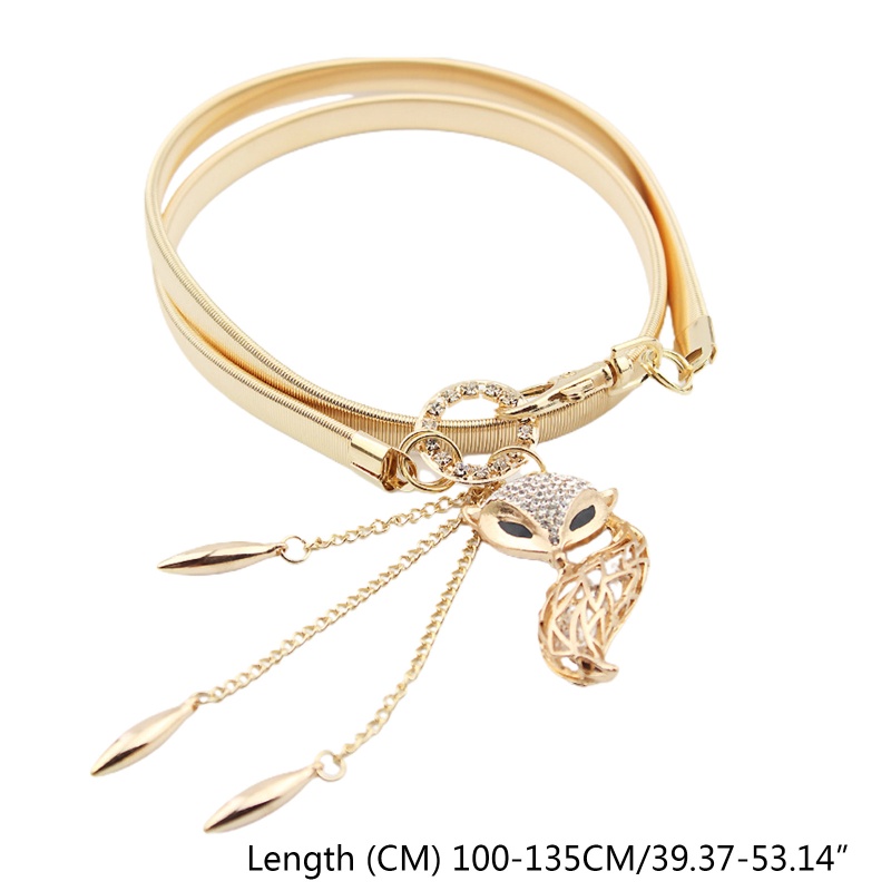Thắt Lưng Dây Xích Mặt Hình Con Cáo Trang Trí Đầm Cho Nữ