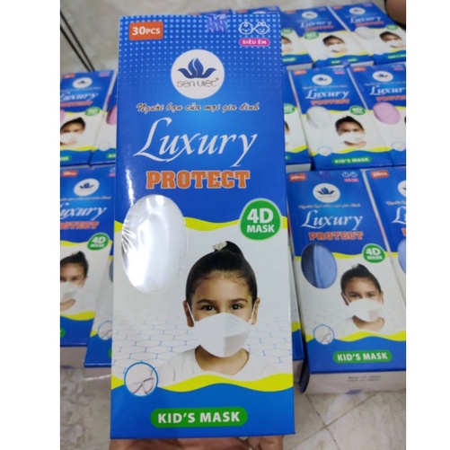 Khẩu trang y tế kháng khuẩn cao cấp KF94 4D SEN VIỆT cho trẻ em, bé trên 3 tuổi - LUXURY KIDS SEN VIET