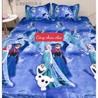 Ga trải giường bọc đệm 1m và 1m2,được chọn mẫu,công chúa elsa
